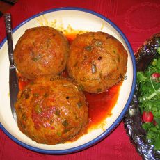 مواد لازم برای پخت ۳ عدد کوفته تبریزی